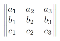 A 3x3 Matrix with double vertical bar brackets.